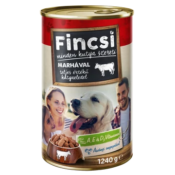 Fincsi kutya konzerv 1240 g marha