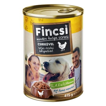 Fincsi kutya konzerv 415 g csirke 