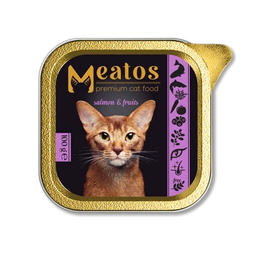 Meatos macska alutálka 100 g lazac-gyümölcs